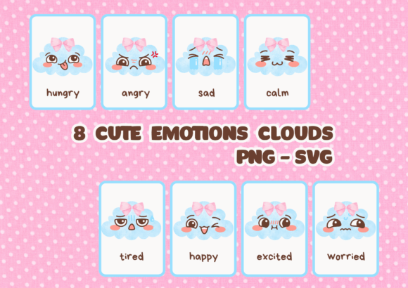 Review: Cute Emotion Cloud Characters for Embroidery Projects